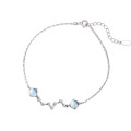 Wholesale Lucky Big Dipper Moonstone Simple Chain Bracelet